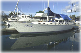 research vessel sailboat at dock
